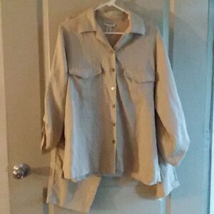 Bridgewater studio 2 pc 100 % linen suit sz 14wp